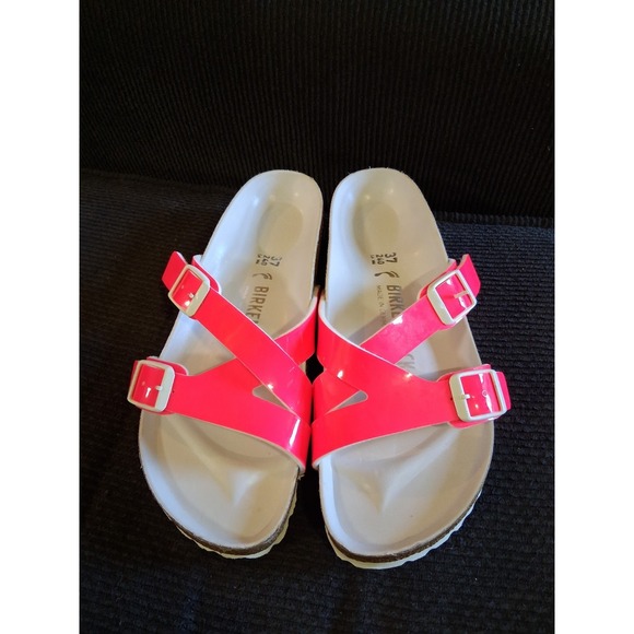 Birkenstock Shoes Women's Size 6 Mens 4 Yao Balance Pink Patent Slides Y23-825 - Picture 2 of 6